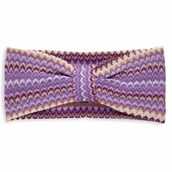 💕x2HP💕Missoni zig zag chevron purple knit headband - Picture 1 of 8